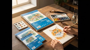 Sổ Vẽ Đa Năng Gáy Lò Xo Takeyo Romance 200gsm 20 Tờ– Mix Media Paper Cao Cấp