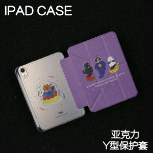 Acrylic Y-Type Protection Case for iPad 8/9 Air4/5/6 Pro11/10.9 Mini6/7 Hard Shell Tablet Cover with Pen Slot Anti-Bend Drop Protection