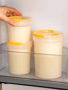 Portable Breakfast Cup Plastic Milk Oats Soybean Paste Cup with Lid Handle Home Childrens Milk Porridge Cup Carry-On Soup Cup