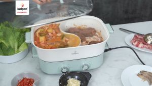 Bếp Nướng Lẩu Hai Ngăn Đa Năng Chính Hãng Kalpen 6.5L PP66 Công Suất 2200W Bảo Hành 2 Năm