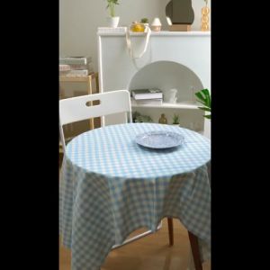 Taplak Meja Motif Gingham Checker Board Kotak-Kotak/Table Runner Aesthetic Korea/Taplak Meja Kain Katun Jepang/Alas Piknik
