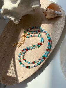 CAFFTI | Natural Stone Colorful Boho Turquoise Necklace