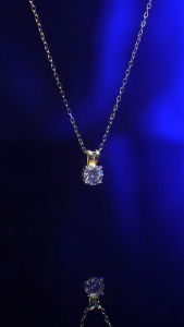 LOVETIA Kalung Empat Cakar Moissanite Wanita Sertifikat GRA Original Perak Sterling Necklace XMZ040