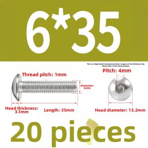 BAIRUITE | Inner Hex Flat Head Stainless Steel Screws
