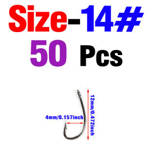 50Pcs High Strong High Carbon Steel Black Barbed Curving Carp Fishing Hook Circle Fly Fishhook Nymphs Wet Egg Fly Fishhook