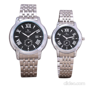 Saint Costie Jam Tangan Pria Tanggal Kalender SC 8006 Gold White