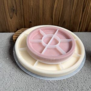 Khuôn Silicon Làm Khay Bê Tông Hình Tròn Kiểu Retro Để Tự Làm Đồ Trang Trí Nhà Cửa Bằng Nhựa Epoxy Thạch Cao Xi Măng Terrazzo Pallet