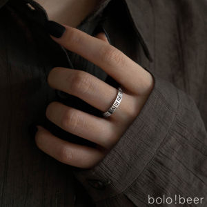 Stainless Steel Hollow Roman Numeral Ring for Men and Women Couples Finger Food Cold Colorful Unique ins Style Ring