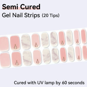 20Tips Gradient Semi Cured Gel Nail Sticker Long-Lasting UV Nail Sticker UV/LED Extension Gel Nail Foil Gel Polish Full Cover