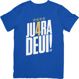 Kaos Persib Bandung Champions 2025 Cotton Knitto - T-Shirt Bola DTF Printing Pria Wanita