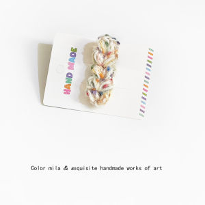 กิ๊บติดผมรูปปากเป็ดสีสันสดใส ทำจากเส้นด้าย สำหรับเด็กผู้หญิง ด้านข้าง กิ๊บติดผม รูปปากเป็ดสีสันสดใส ตกแต่งผม