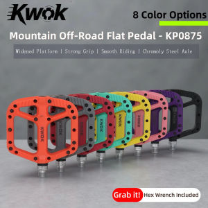 Bicycle Pedals Ultralight Bike Pedal Platform MTB Road Mountain Bike Pedal Anti-slip Nylon DU Bearings Flat Pedals Bicycle Parts