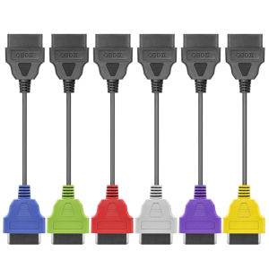 6PCS For Fiat ECUScan Adapter MultiECUScan 6 Color OBD OBD2 Connector ABS Airbag OBD2 Scanner Diagnostic Cable For Fiat ECUScan