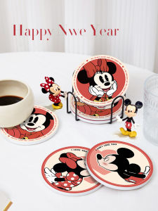 Cartoon Mickey Heat Proof Mat Coaster For Home Kitchen Anti-Scalding Table Mat Festive High Temperature Resistant Coasters Plate Non-Slip Mat