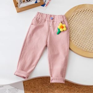 Girls Ruffle Workwear Lantern Pants Autumn Collection Baby Kids Fashion Long Trousers Family Matching Outfits Korean Style