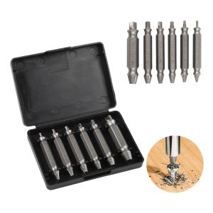 4/5/6PC Replace Damaged Screw Extractor Speed Out Broken Bolt Double-headed Drill Bits Tool HSS High Speed Steel Remover