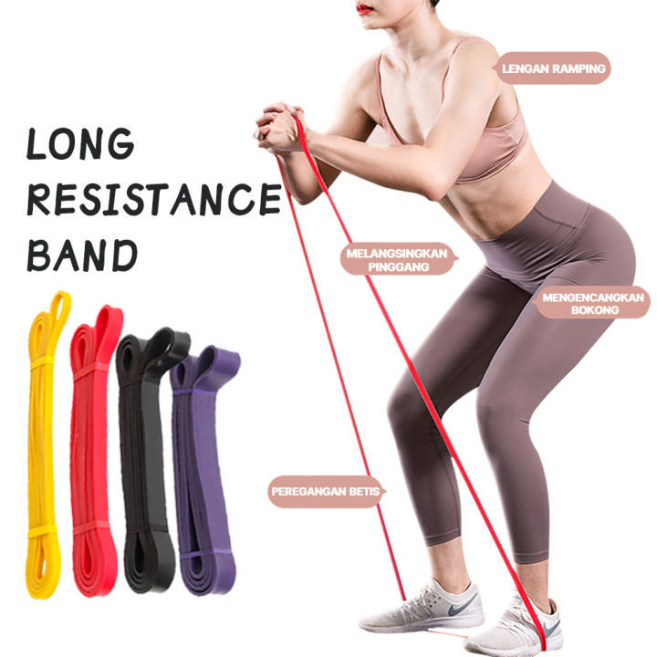Resistance Band Fitness Power Band Karet Yoga Karet Fitness Gym Latex Pull Up Resistance Band Panjang , Resistence Band Polos UntuK Latihan Gym, Yoga, Fitness, Karet Band Olahraga ,peregangan Gimnastik, pita bantuan Pull up untuk latihan Yoga Pilates