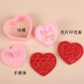 Valentine's Day Engagement Wedding Celebration DIY Hand Pressure Biscuit Mold Xi Word Butter Icing Cookies Fondant Stamp Cut. 