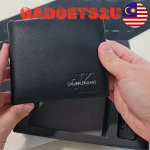 💥Gift Set💥Classic Men Genuine Leather Black Wallet Dompet Lelaki Set Hadiah with Keychain