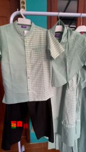 Rauna Sarimbit Keluarga Lebaran 2024 / SARIMBIT CARINE LIGHT GREEN / Fashion Muslim