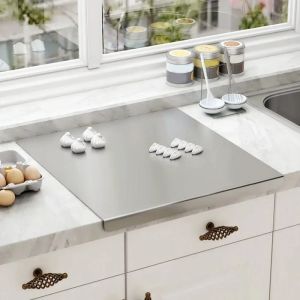 Large Size Household Stainless Steel Chopping Board Double Panel Multifunctional Pastry Baking Board Chopping Board Kitchenware