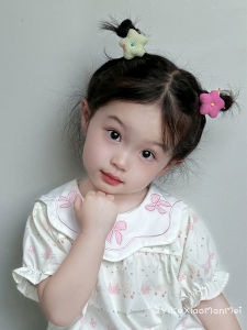Adorable Star Shaped Hair Ties for Girls Childrens Fabric Hair Bands Baby Elastic Bands Non-Damaging Hair Accessories