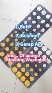 😍120cm Long Mat😍 Kitchen Mat Set Carpet Alas Kaki Dapur Panjang Anti Slip Tak Licin Karpet Bedside Soft Mat 厨房防滑长型地垫地毯