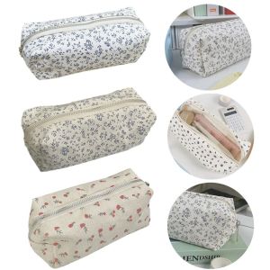 MNWP04 Floral Print Pen Bag Multifunctional Large Capacity Stationery Bag High Quality Stationery Organizer Students