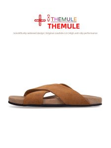 THEMULE | Dép Bít Mũi Chống Trượt Mùa Hè Da
