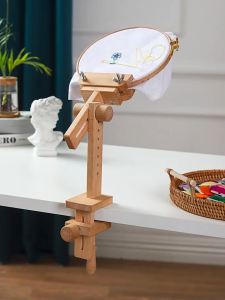 Tabletop Embroidery Hoop Holder Wooden Frame Cross Stitch Rack Stand