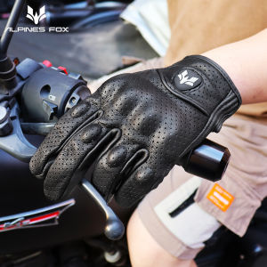 Summer Breathable Motorcycle Gloves Anti-slip Touch Screen Guantes Goatskin Wear-resistant Motobiker Luvas Gear M-XXL