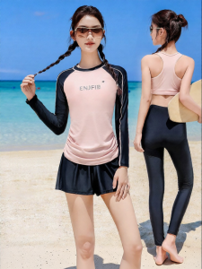 XTEP | Conservative Long Sleeve Long Pants Separated Slimming Concealing Swimwear