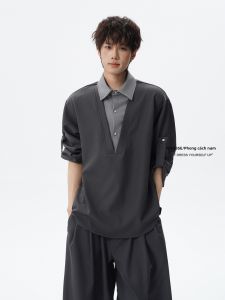 NANSSE | Bộ Áo Thun Mùa Hè V-Neck Hai Màu Đẹp