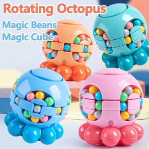 Magic Rotating Bean Puzzle Cube Game Kids Adults Fingertip Fidget Stress Relief Game Montessori Education Toys For Children Gift