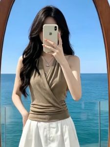 chaqi | Halter V-Neck Stylish Back Beauty Top