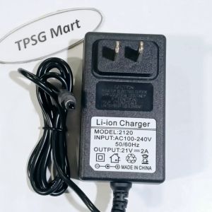Nguồn Adapter sạc PIN Li ion 21V - 2A cho Pin điện áp từ 18V đến 21V / Đầu cắm 5.5mm x 2.1mm