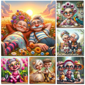 500/1024PCS Jigsaw Puzzle Peaceful Elderly Couple Portrait For Adults Ideal For Stress Relief And Relaxation