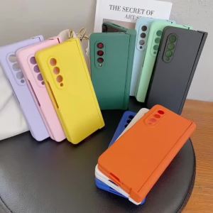 Fashion Candy Color Shockproof PC Material Case For Samsung Galaxy Z Fold 7 6 5 4 3 5G with Hinge Slim Folding Protection Cover