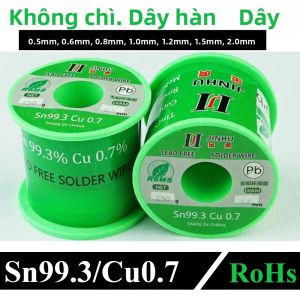 Dây Hàn Không Chì Sn99.3/Cu0.7 Lõi Nhựa Thông 0.5-2.0mm Hợp Kim Thiếc Đồng Dùng Cho Hàn Điện 250g/100g/50g Không Chì Đạt Chuẩn RoHS