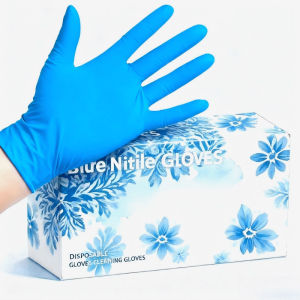 30/60/100PCS Blue Disposable Nitrile Gloves Household Cleaning Nitrile Gloves Kitchen Dishwashing Pet Garbage Cleaning Tool