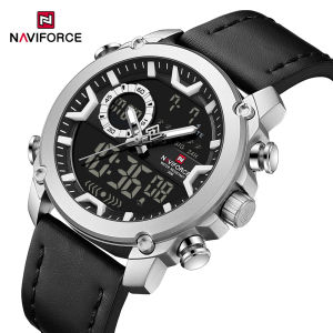 Naviforce Đồng Hồ Ban Đầu Cho Nam Giới hiển thị hai kiểu giờ 30M Đồng hồ đa năng Chống Thấm Nước Với Quay Số Nhỏ Sáng Ngày đồng hồ có ghi ngày Nf9261