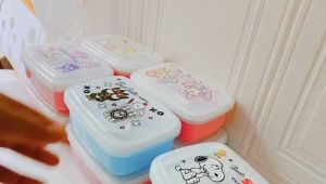 SG STOCK EmmAmy® Kids Lunch Box Container Bento Snack Box Fruit Food Container Marvel/Hello Kitty/Cinnamon Roll/Sumikko