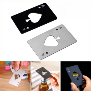Ace of Spades Poker Credit Card Wallet Pocket Size Bar Beer Bottle Opener Tool