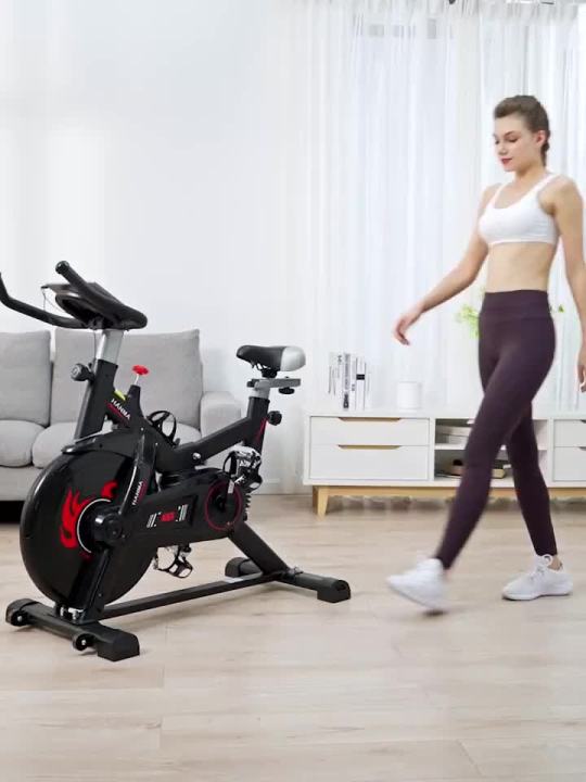 Stationary Bike Cycling Exercise Machine Gym Exercise Spin Bike Bicycle Indoor Exercise Bicycle Trainer Safe Upgrade Weight Loss Gym Equipment 动感单车