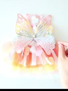 Pet Costume Cute Cat Dog Princess Dress Rainbow Butterfly Pet Clothes Summer for Cat Dog Skirts