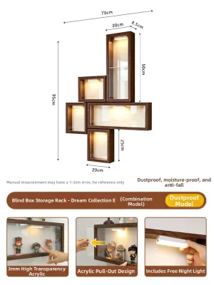 ARTPIONEER | Dustproof Display Shelf Storage Box Lighted Creative No-drilling