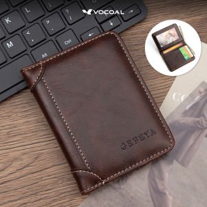 VOCOAL Mens Short Wallet Fashion PU Wallet Business Wallet Multi-Card Position Wallets Travel Purses Coin Pouch ID Credit Cards Holders