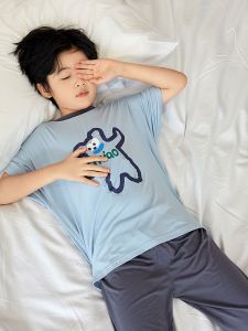 YINGXIAOYA | Bộ Đồ Ngủ Trẻ Em Chất Modal Áo Tay Ngắn Quần 7/8