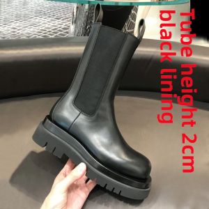 Womens Martin Boots Winter Thick Bottom Mid-Calf Fleece Lined Smoke Tube Short Boots Korean Style Waterproof Platform
