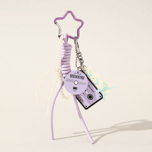 Cartoon Electric Guitar Eccentric Miu-Style Keychain Pendant